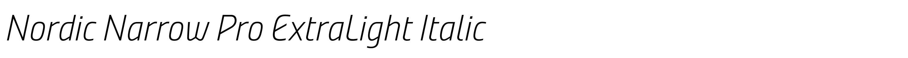 Nordic Narrow Pro ExtraLight Italic